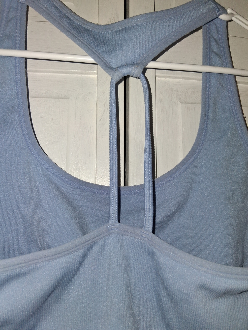 JoyLab Light Blue Ribbed Racerback Sports Bra - Picture 5 of 5